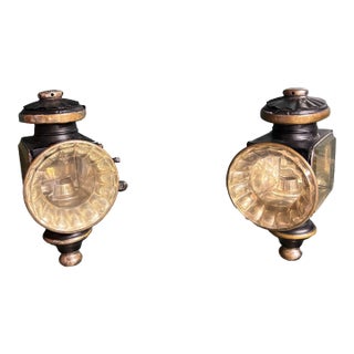 Mid 19th Century Carriage Lamps - a Pair For Sale