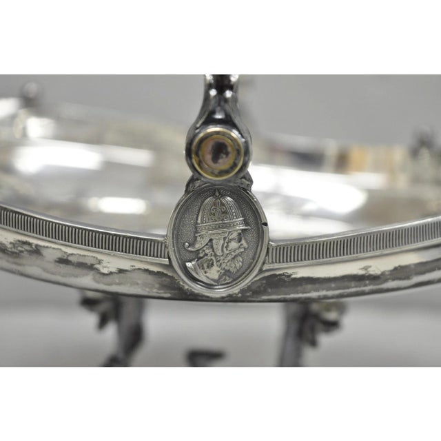 Antique Reed & Barton English Regency Figural Bread Basket With Whippet Dog Base For Sale - Image 10 of 18