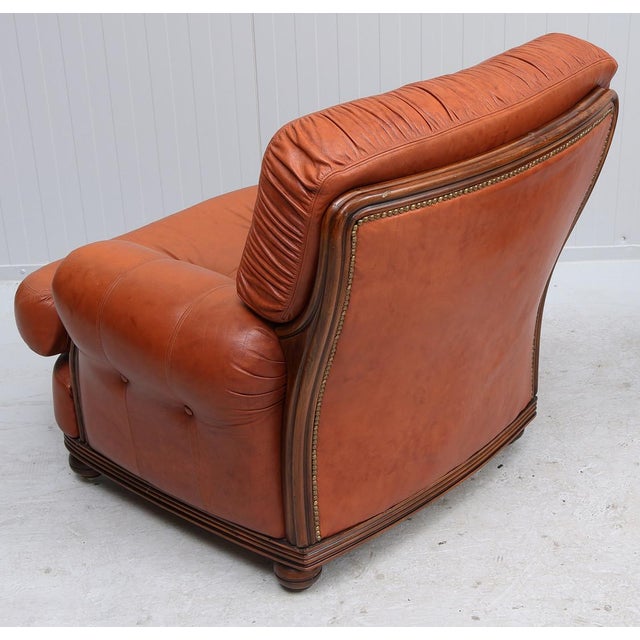 Mid-Century Modern Chairs in Leather and Wood, 1960s, Set of 2, in Good conditions. Designed 1960 to 1969