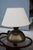 Circular Brass Table Lamp with Fabric Dome, 1970 For Sale - Image 9 of 9