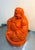 1960s-70s large red-orange ceramic Buddha statue/sculpture. Excellent condition.