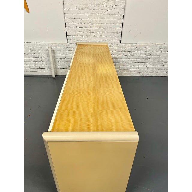 Giorgio Collection Burr Satinwood and Leather Lowboy Dresser For Sale In New York - Image 6 of 10
