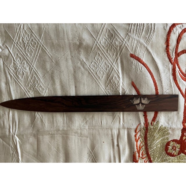 Vintage Hand Carved Wood Desk Set Abacus Expanding Book Rack Letter Opener - Set of 5 For Sale - Image 13 of 15