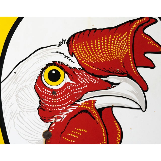 1950s Porcelain Enamel DeKalb Poultry Research Farm Sign For Sale - Image 5 of 8