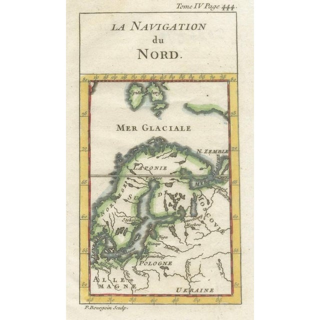 Antique Miniature Map of Scandinavia & the Baltic Sea, Northern Navigation, 1732 For Sale - Image 10 of 10
