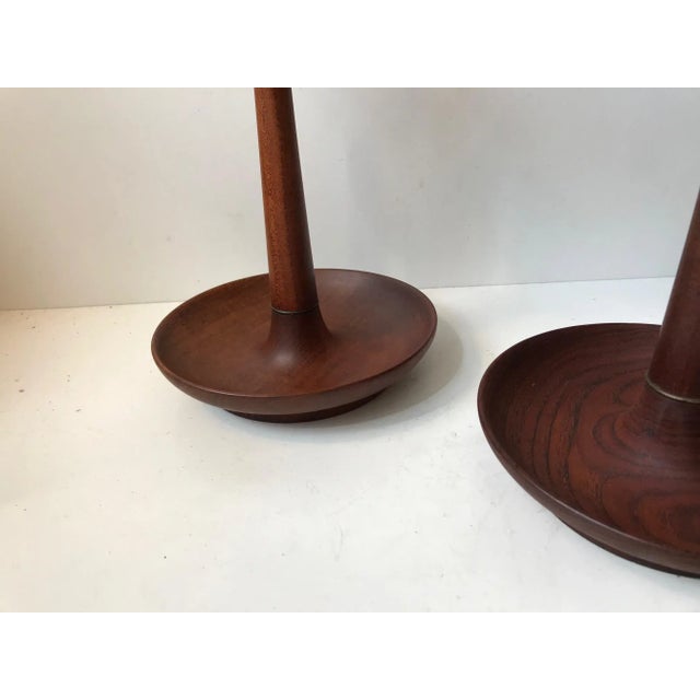 Scandinavian Modern Teak Candleholders, 1960s, Set of 2 For Sale - Image 9 of 13