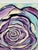 Lavender P. Black Signed Pop Art Stylized Teal + Lavender Rose Acrylic Painting For Sale - Image 8 of 12