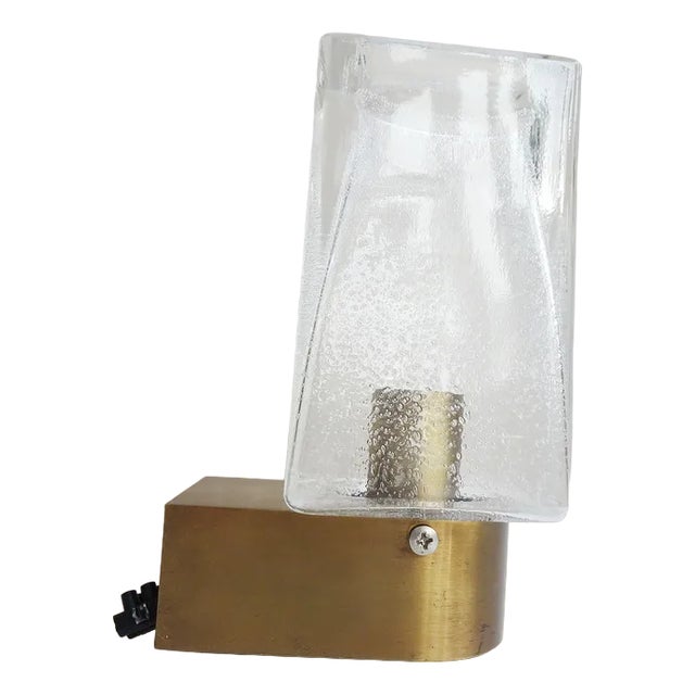 Brass Wall Lamp from Glashütte Limburg, Germany, 1970s For Sale