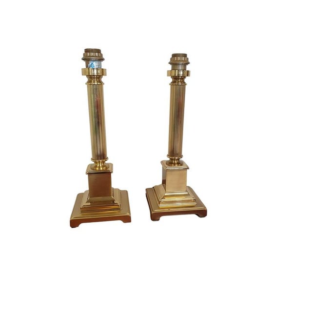 Yellow Brass Table Lamps from Herda, Set of 2 For Sale - Image 4 of 4