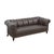 English Baker Furniture Leather Chesterfield Sofa For Sale - Image 3 of 7
