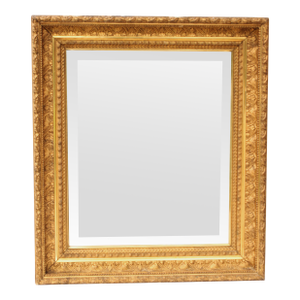 Antique Louis XVI French Style Gilded Beveled Mirror/27.25"
