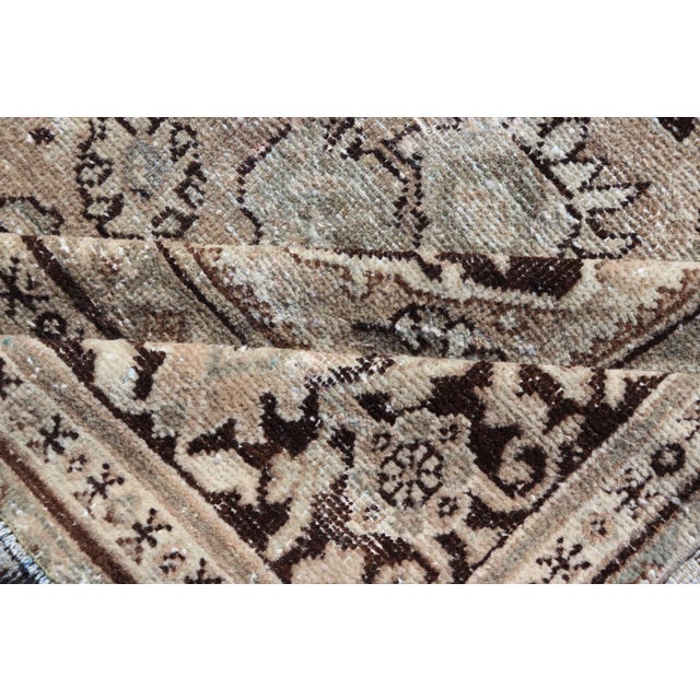 Large Antique Persian Sultanabad-Mahal Rug With Sub-Geometric Floral Design For Sale - Image 11 of 12