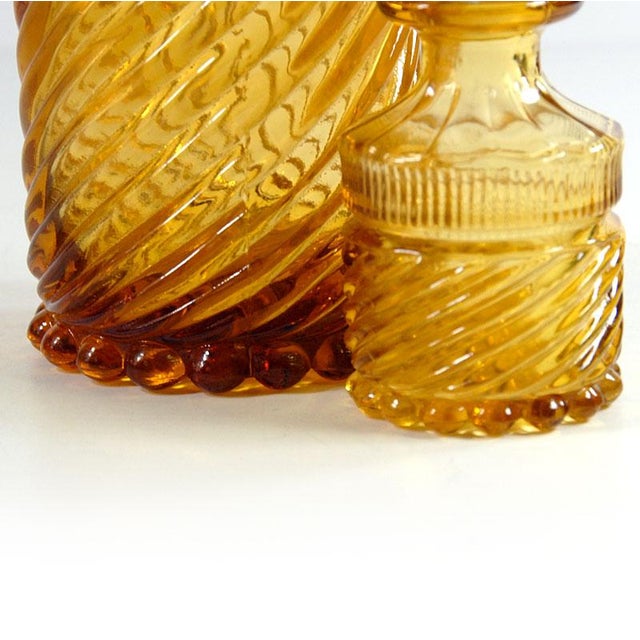 Italian Colored Glass Caraffe from Empoli, 1970s. For Sale - Image 4 of 11