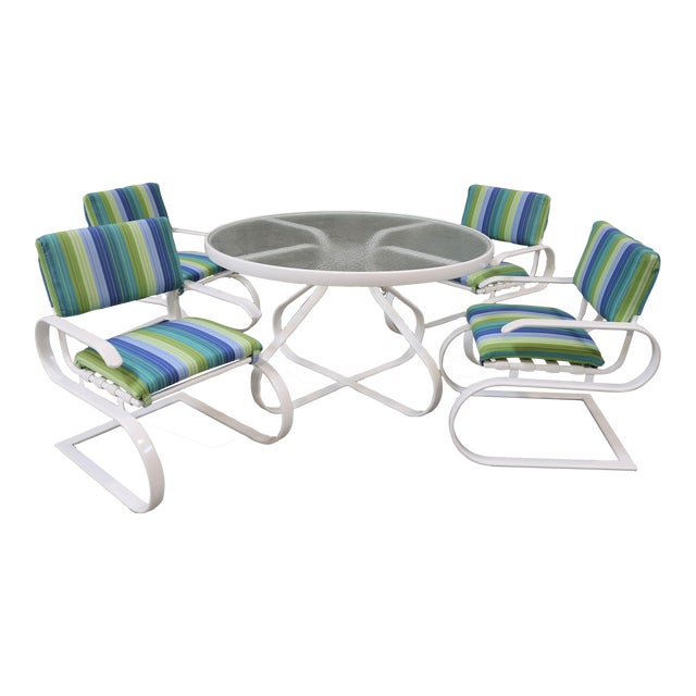 1980s Tropitone Boccaccio Dining Table and Chairs Set of 5 Chairish