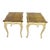 Karges Walnut Paint Decorated French Style Pair of End Tables For Sale