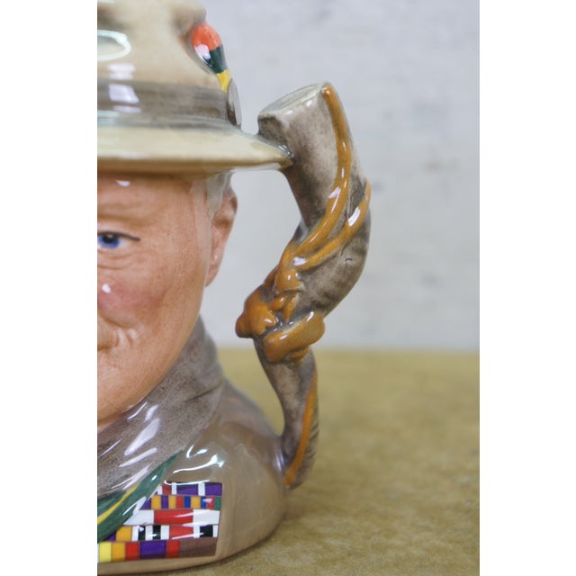 1990s English Royal Doulton Lord Baden-Powell Boy Scout Founder Toby Character Jug For Sale - Image 6 of 12