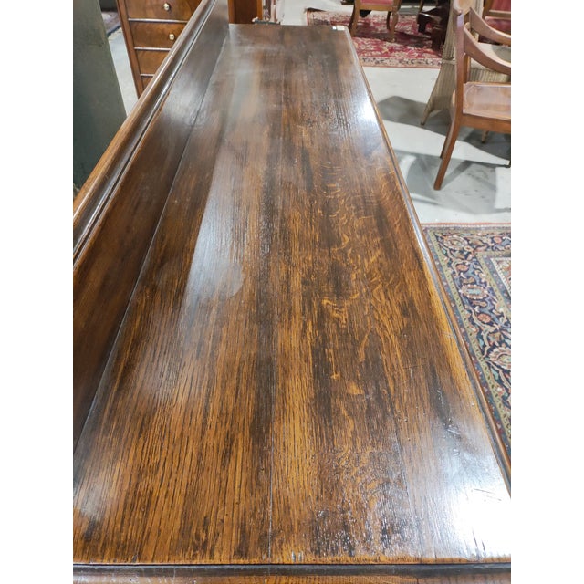 Early 20th Century Jacobean Revival Oak Server Console For Sale - Image 9 of 11