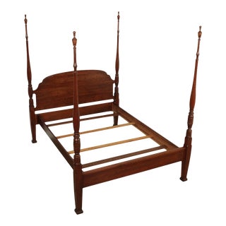 Cherry Wood Full Size Poster Bed For Sale