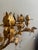 Large Mid 20th Century Italian Gilt Tole Candelabra Style Sconce With Crystals For Sale - Image 14 of 17