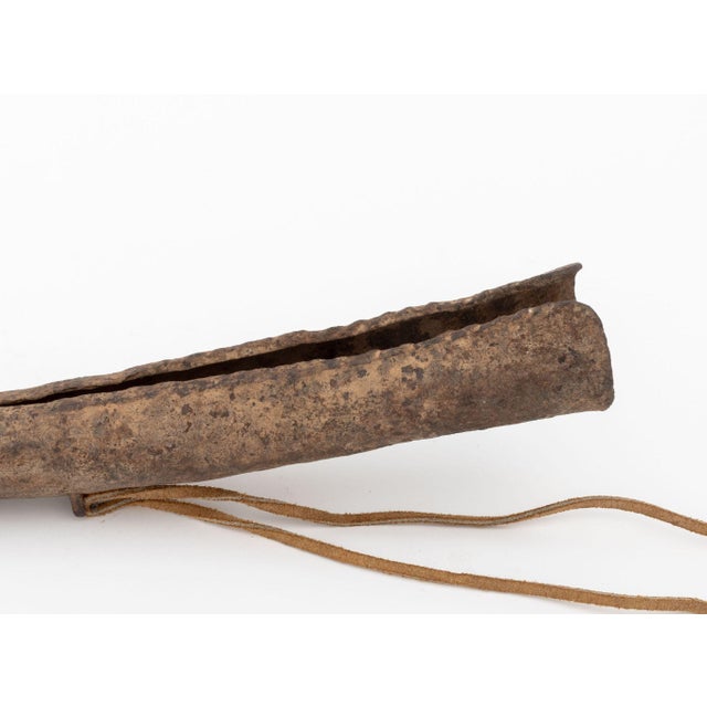 West African Senufo Hand-Forged Iron Rasp Gong For Sale - Image 9 of 10