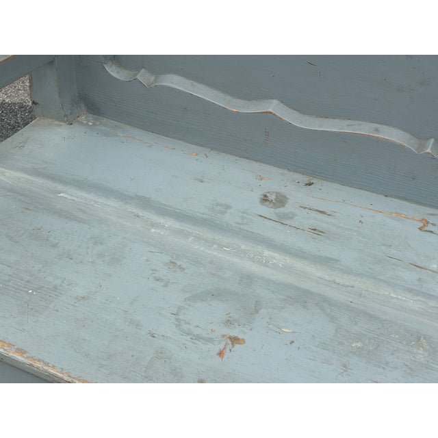 Pine Painted Bench or Settle For Sale - Image 9 of 18