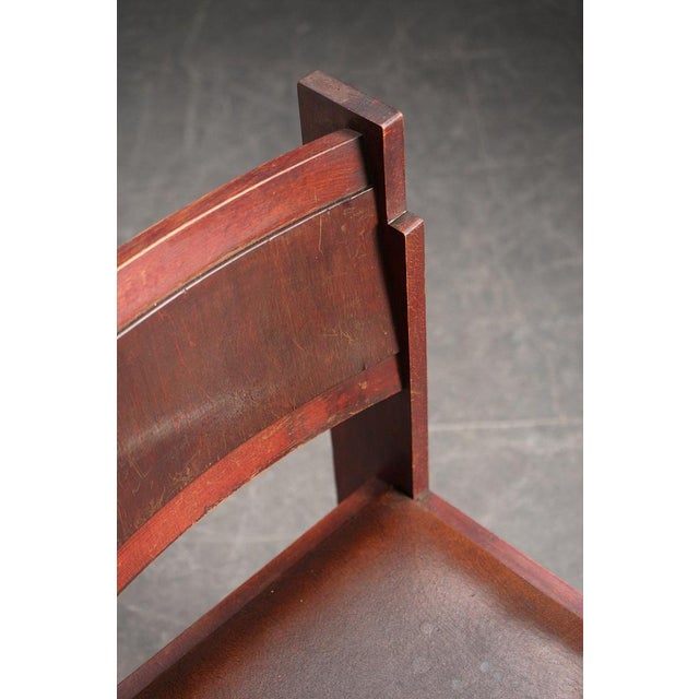 Wood Art Deco Synagogue Chair For Sale - Image 7 of 14