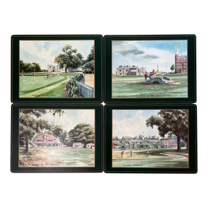 1970’s Pimpernel Cork Placemats Featuring David Wilcox Famous Golf Courses