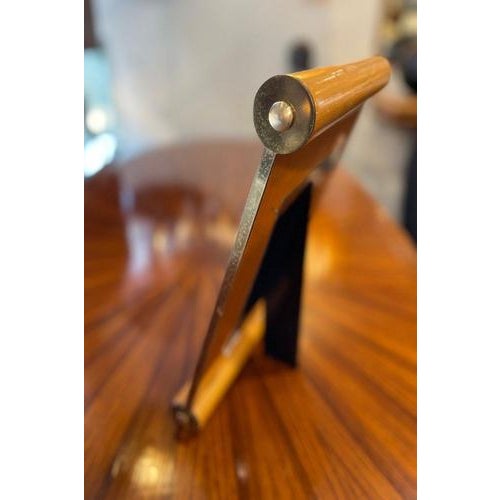 Black Vintage Wooden Photo Frame with Brass Accents and Sculptural Design, 1970 For Sale - Image 8 of 10