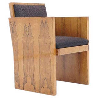 1930s Vintage Rosewood Art Deco Armchair For Sale