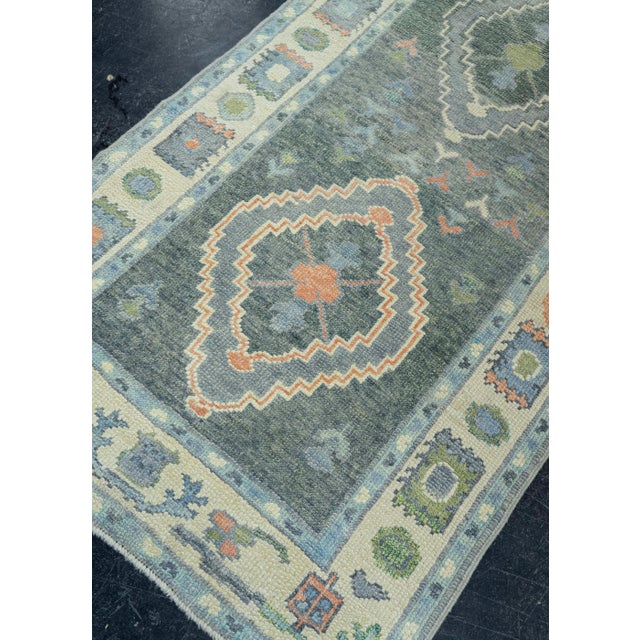 Black Turkish Oushak Rug 2'11"x 8' #19146 For Sale - Image 8 of 8