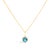 10K Yellow Gold Blue Topaz and 3/8 Cttw Diamond Halo Jewelry Set (Earrings, Pendant & Ring) For Sale - Image 4 of 6