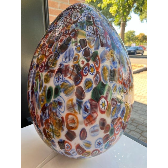 Murano Glass Egg Lamp by 1295 Murano For Sale - Image 3 of 5