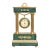 Mid 20th Century Empire Style Malachite and Gilt Bronze Portico Clock For Sale