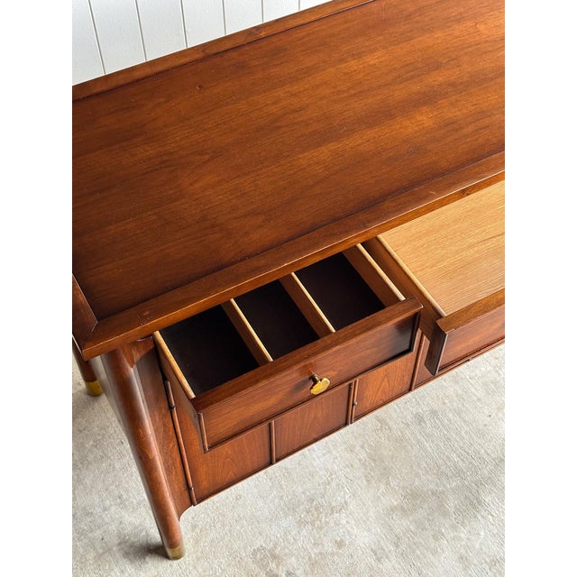 Mid-Century Modern Heritage Collection Walnut and Brass Sideboard For Sale - Image 11 of 17