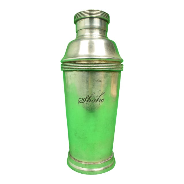 Chrome C1930s Cocktail Shaker W/ Engraved Shake For Sale