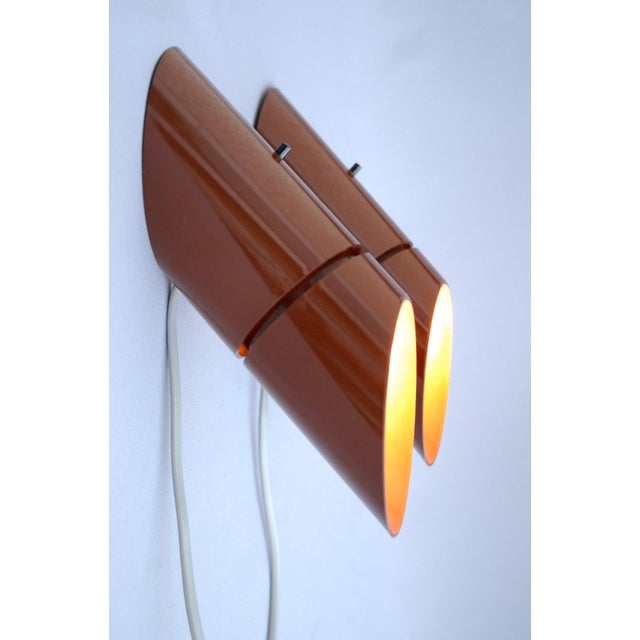 Brown Phister Wall Lamps by Hans Due for Fog & Mørup, 1970s, Set of 2 For Sale - Image 8 of 10