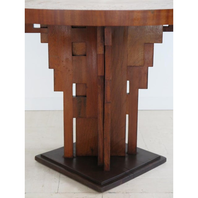 Brown Gueridon Table with Briar Top and Sculptural Base, Italy, 1930s For Sale - Image 8 of 14