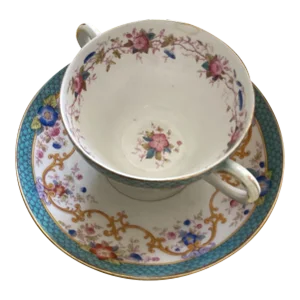 Vintage V&b Villeroy & Boch Wallerfangen Double Handled Cream Soup With Under Plate- 2 Pieces