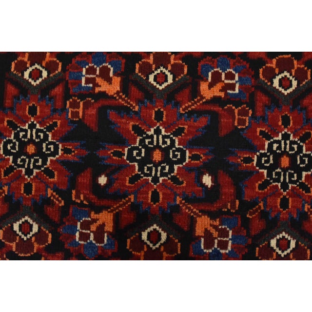 Textile Luri Rug 4’1” X 7’9” Blue Wool Vintage Tribal Hand-Knotted Oriental Carpet For Sale - Image 7 of 13