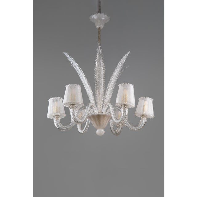 Large Art Deco Murano Glass Chandelier by Ercole Barovier for Barovier & Toso, 1940s For Sale - Image 4 of 18