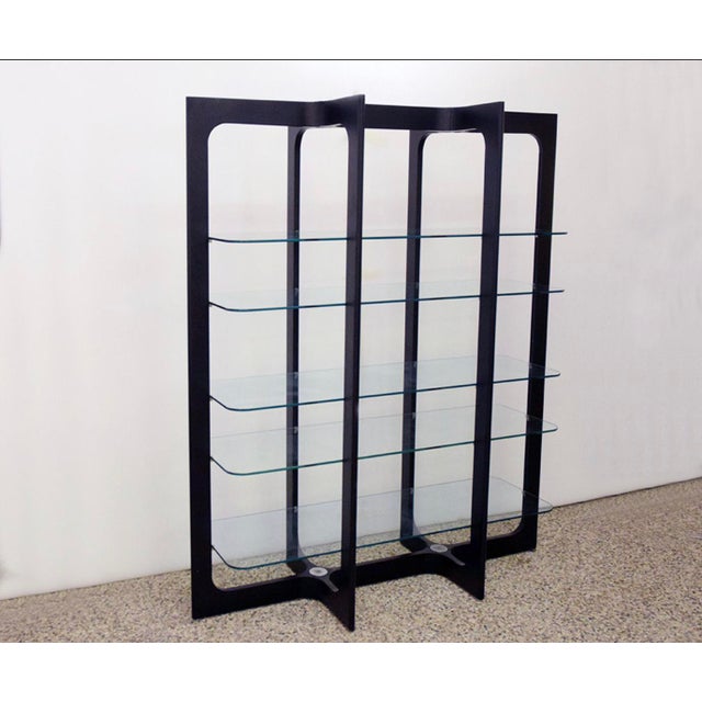 Wood and Glass Bookcase from Bernini, 1970s For Sale - Image 12 of 12