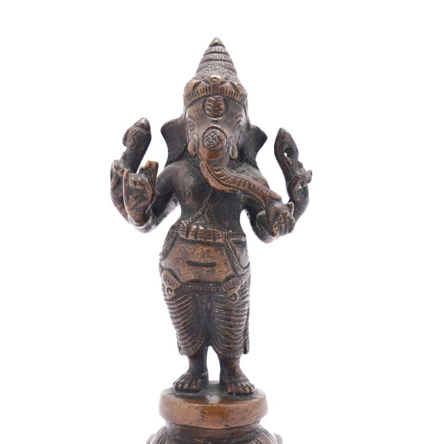 Indian Cast Bronze Figure of Ganesha, C. 1800's For Sale - Image 10 of 10