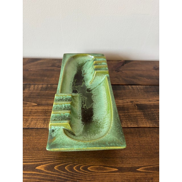 Large Mid 20th Century Green Atomic Cigar Ashtray For Sale - Image 4 of 6