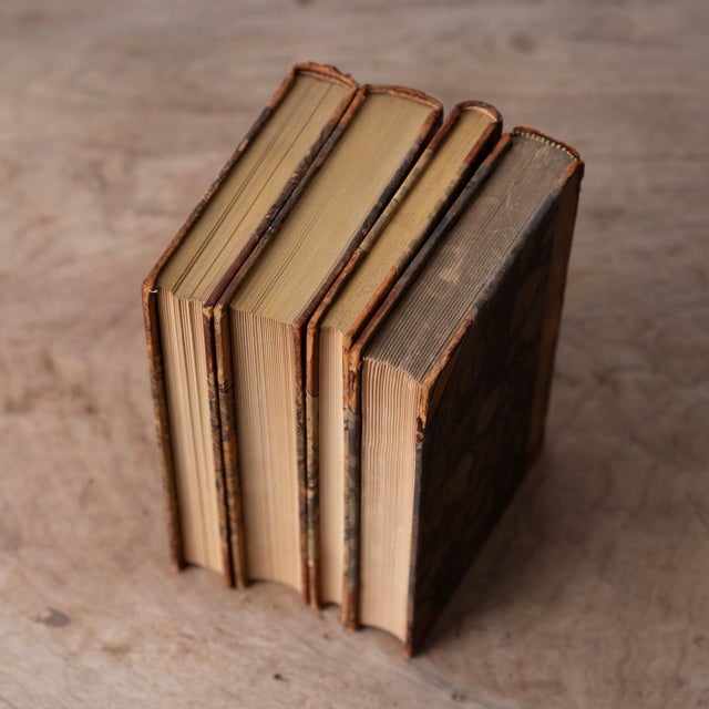 Antique Swedish Leather Bound Books, Set of 4 - Locke, Karlfeldt & Engström For Sale In Savannah - Image 6 of 10