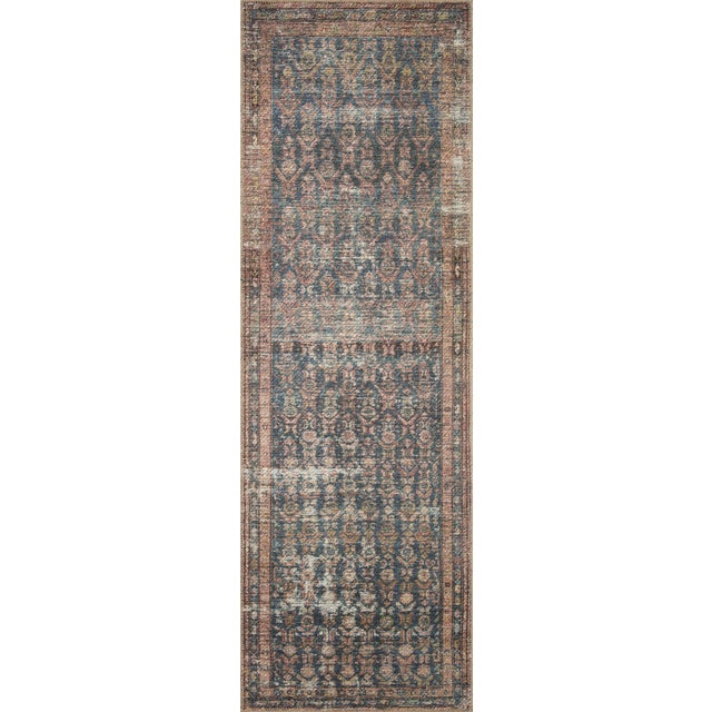 Navy Blue Amber Lewis x Loloi Billie Ocean / Brick 3'-6" x 5'-6" Accent Rug For Sale - Image 8 of 8