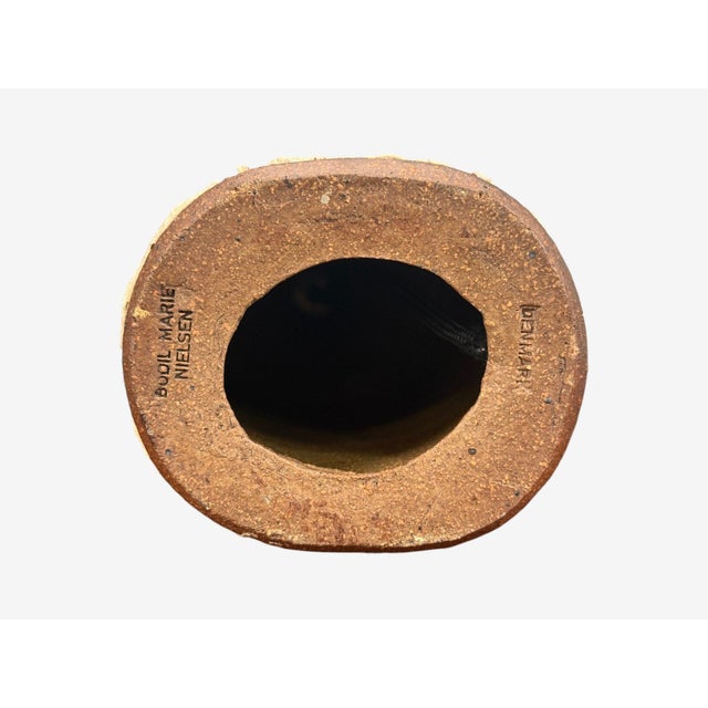Brown Bodil Marie Nielsen, Table Lamp, Brown Stoneware, Denmark, 1960s For Sale - Image 8 of 8