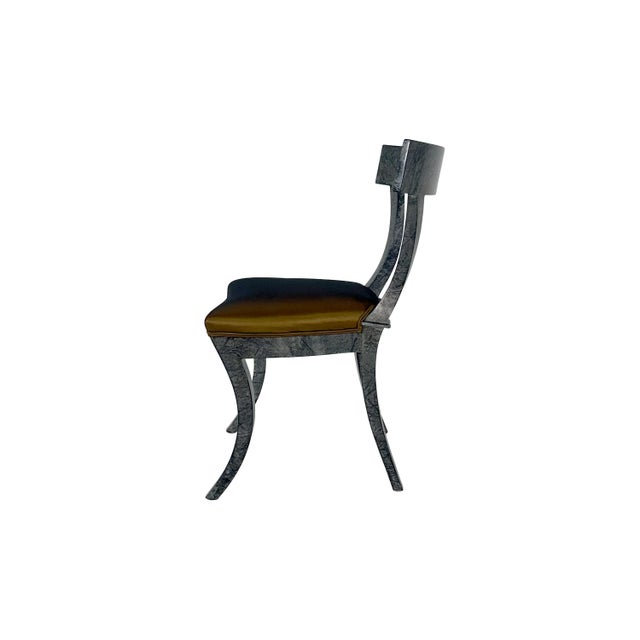T.H. Robsjohn Gibbings Vintage Designer Klismos Style Wood Dining Chairs in Custom Two Tone Finish - Set of 8 For Sale - Image 4 of 16