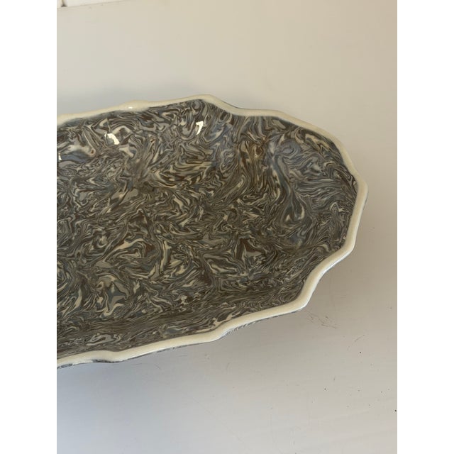 Signed Christine Jouval Gray Aptware Platter For Sale - Image 10 of 12