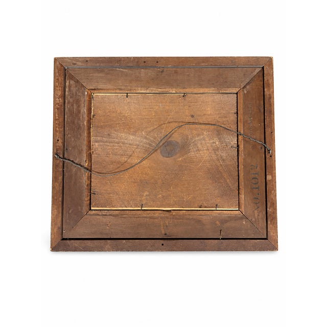 American Circa 1870's Gilded Vine-Detail Wood Frame With Vintage 1940s Grandma Moses Print For Sale - Image 3 of 11