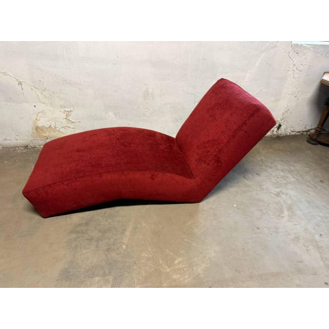 Mitchell Gold Furniture Contemporary Red Upholstered Chaise Lounge For Sale - Image 9 of 17